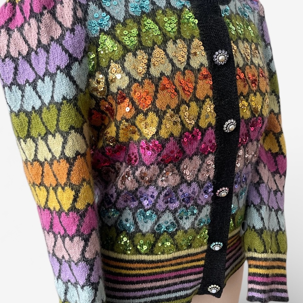 Marc Jacobs Hearts and Sequin Embellished Cardigan - Picture 3 of 14